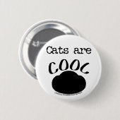 Koele Cat-Paw print Ronde Button 5,7 Cm (Voorkant /achterkant)