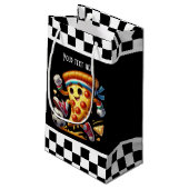 Koele chef-kok bakken pizza partij klein cadeauzakje (Achterkant Gekanteld)