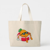 Koele Chill Ananas Grote Tote Bag (Achterkant)