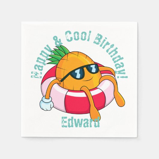 Koele Chill Ananas Servet (Voorkant)