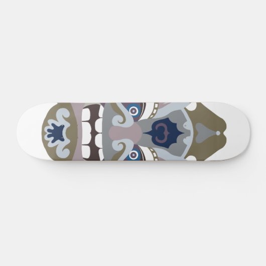 Koele Chinese krijger masker Persoonlijk Skateboard (Horizontaal)