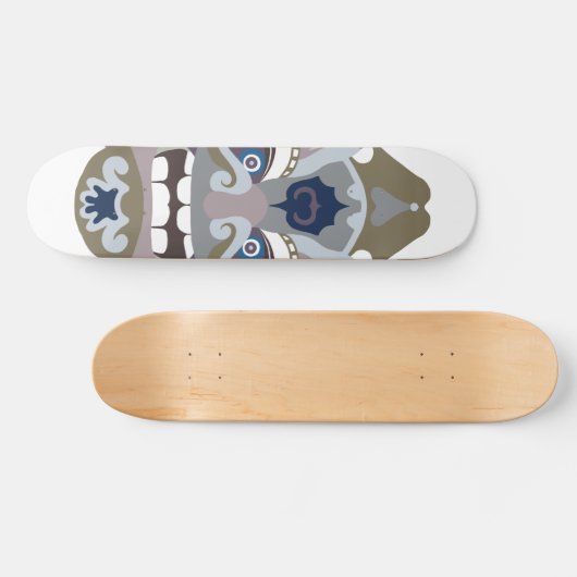Koele Chinese krijger masker Persoonlijk Skateboard (Horizontaal)