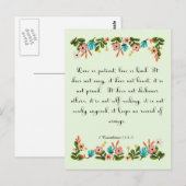 Koele Christelijke kunst - 1 Korintiërs 13:4-5 Briefkaart (Voorkant / Achterkant)