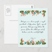 Koele Christelijke kunst - 1 Petrus 2:9 Briefkaart (Voorkant / Achterkant)