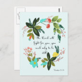 Koele Christelijke kunst - Exodus 14:14 Briefkaart (Voorkant / Achterkant)