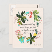 Koele Christelijke kunst - Psalm 139:13 Briefkaart (Voorkant / Achterkant)