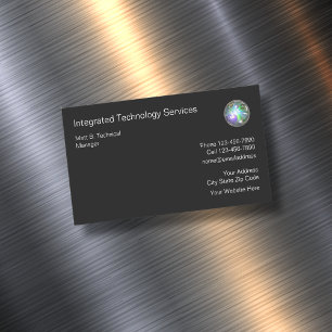 Koele computerwetenschap technologie magnetisch visitekaartje