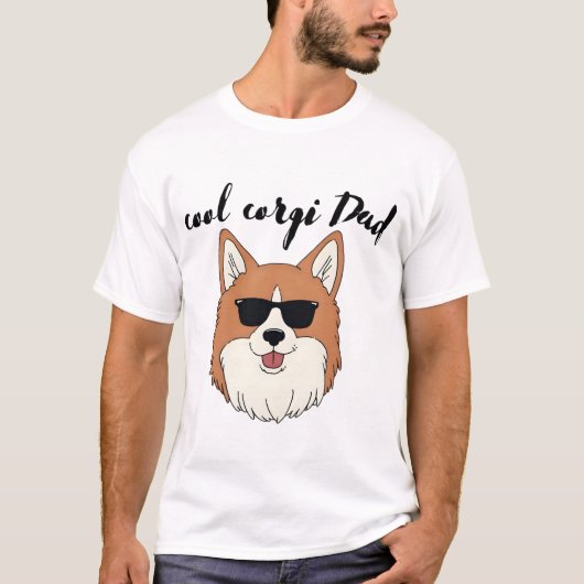 Koele Corgi Vader T-shirts (Voorkant)