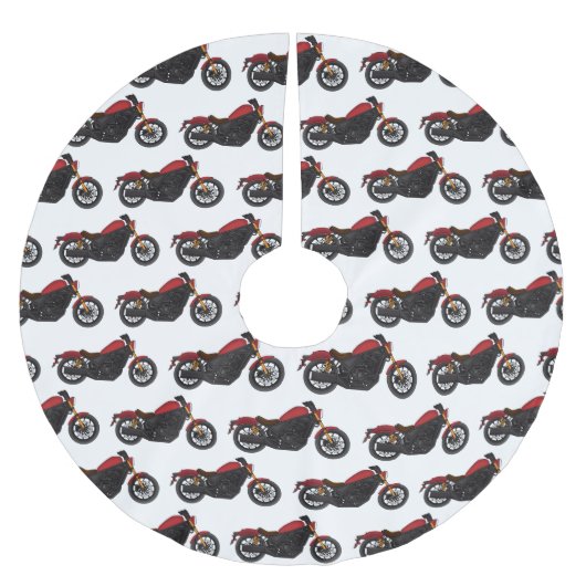 Koele cruiser stijl motorfiets kerstboom rok (Voorkant)