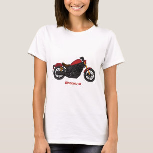 Koele cruiser stijl motorfiets t-shirt