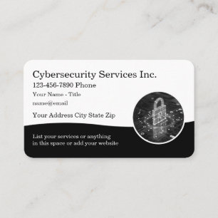 Koele cybersecurity thema visitekaartjes