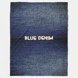 Koele denim look fleece deken