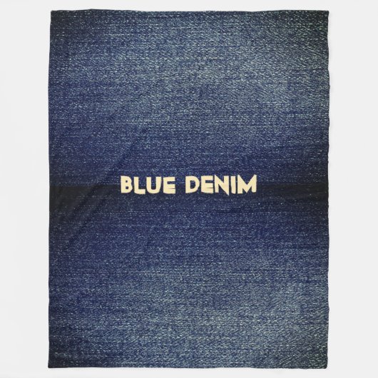 Koele denim look fleece deken (Voorkant)