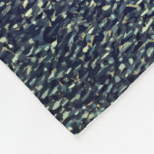 Koele denim look fleece deken (Hoek)