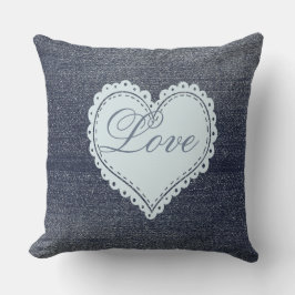 Koele denim look kussen