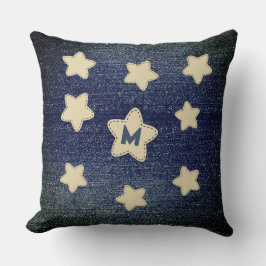 Koele denim look kussen