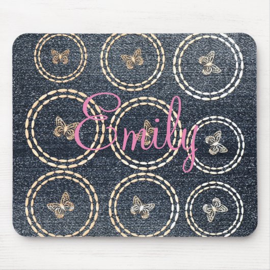 Koele denim look muismat (Voorkant)