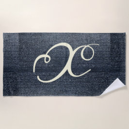 Koele denim look strandlaken