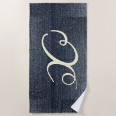 Koele denim look strandlaken (Voorkant)