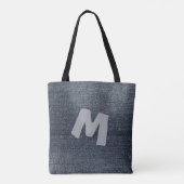 Koele denim look tote bag (Achterkant)