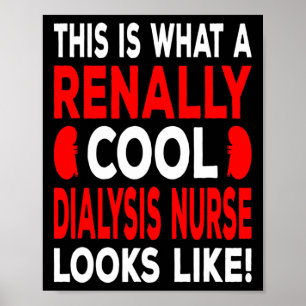 Koele dialyse verpleegkundige en dialyse technicus poster