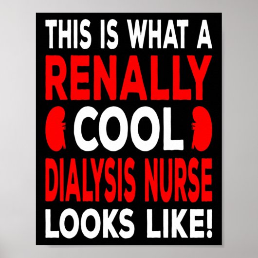 Koele dialyse verpleegkundige en dialyse technicus poster (Voorkant)