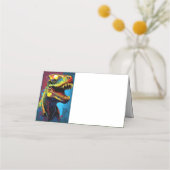 Koele dinosaurus gevouwen plaats kaart plaatskaartje (Achterkant)