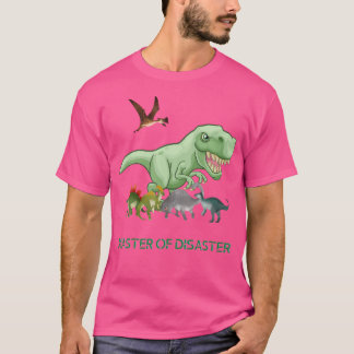 Koele dinosaurus T-Rex Master of Desaster T-shirt