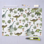 Koele dinosaurussen T-Rex Jurrasic groen ontvlecht Tissuepapier (Craft)