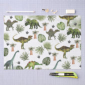 Koele dinosaurussen T-Rex Jurrasic groen ontvlecht Tissuepapier (Craft)
