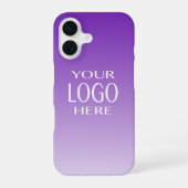 Koele DIY kleurverloop | Uw Logo-vervanger iPhone 16 Hoesje (Achterkant)