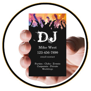 Koele DJ-entertainer Visitekaartjes