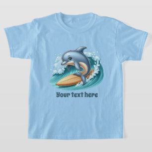 Koele dolfijn voeg tekstpool unisex toe t-shirt