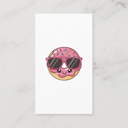 Koele Donut met Zonnebril Visitekaartje (Voorkant)