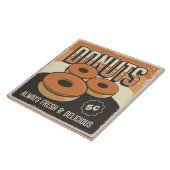 Koele donut retro  tegeltje (Zijkant)