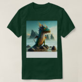 Koele draak op het strand t-shirt (Design voorkant)