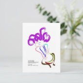 koele drummer briefkaart (Staand voorkant)