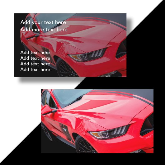 Koele dubbelzijdige autothema visitekaartjes