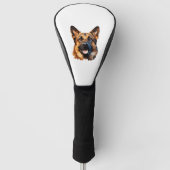 Koele Duitse Herder in polygoonstijl Classic T-Sh Golfheadcover (Voorkant)