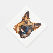 Koele Duitse Herder in polygoonstijl Classic T-Sh Servet (Hoek)