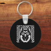 Koele Duitse herdershond op Art Style Kerstmis Sleutelhanger (Voorkant)