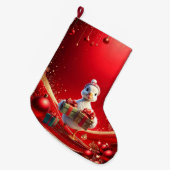 Koele Eend Kerstvakantie Kous Grote Kerstsok (Voorkant (Hangend))