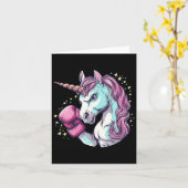 Koele Eenhoorn Gezicht Kostuum Met Grappige Boksha Kaart (Gele Bloem)