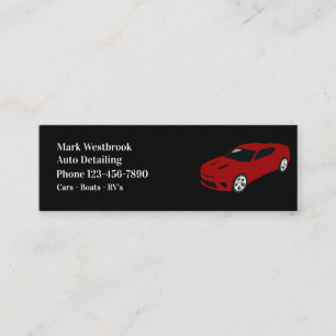 Koele Eenvoudige Minimale Auto Detailing Service s Mini Visitekaartje