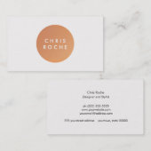 Koele Eenvoudige Moderne Ontwerper Kopercirkel Visitekaartje (Voorkant / Achterkant)