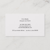 Koele Eenvoudige Moderne Ontwerper Kopercirkel Visitekaartje (Achterkant)