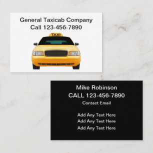 Koele Eenvoudige Taxi Chauffeur Visitekaartjes