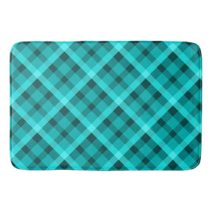 Koele Elegante Turquoise Plaid Grote Badmat