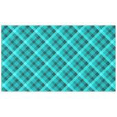 Koele Elegante Turquoise Plaid Grote Tafelkleed (Voorkant (Horizontaal))