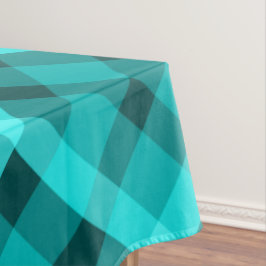 Koele Elegante Turquoise Plaid Kleine Tafelkleed